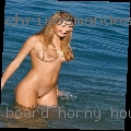 Board horny housewife